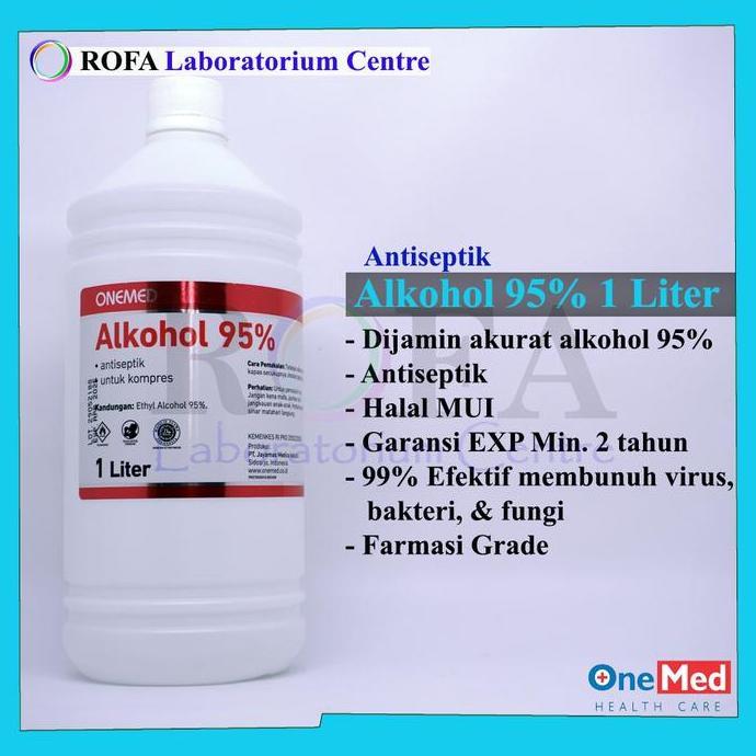 Medclean- Alkohol 95% / Alkohol Antiseptik / Alkohol Untuk Luka 1 Liter
