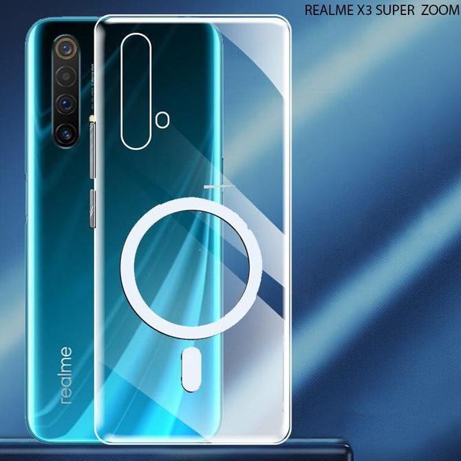 Case  untuk Realme X3 SUPER ZOOM MAGSAFE TPU CLEAR KORI Magnetic Bening Transparan Clear Softcase Si