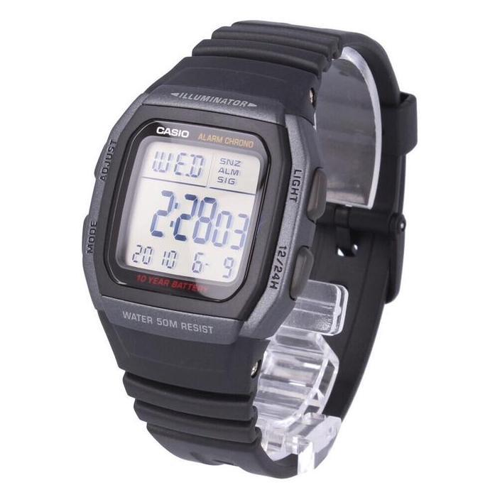 CASIO W-96H-1BVDF - Jam Tangan Pria Digital Hitam W96H W-96H-1B