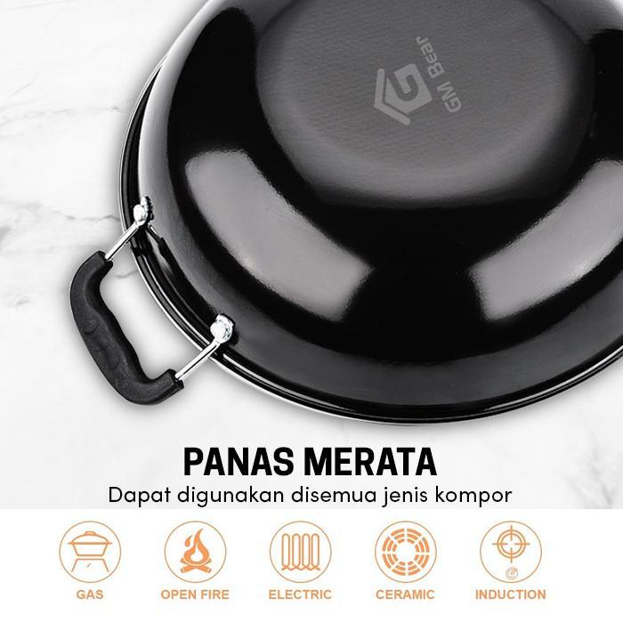Gm Bear Bundle Hemat Kompor Listrik  1 Tungku 1573 + Wajan Kuali Penggorengan 30Cm 1070