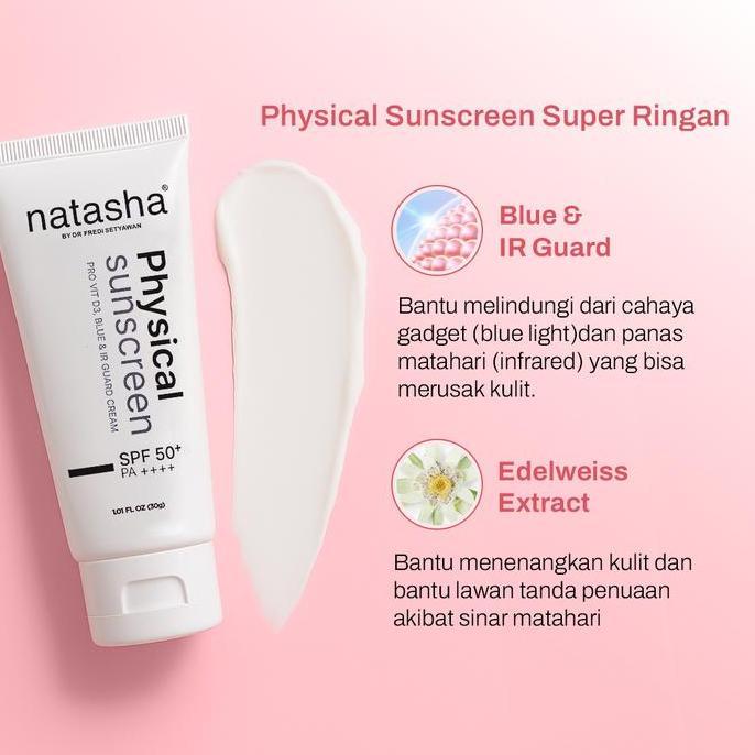 [BUY 1 GET 1] Natasha Paket Isi 2 Natasha Physical Sunscreen SPF 50+ PA+++ Mengandung UV Filter Inor