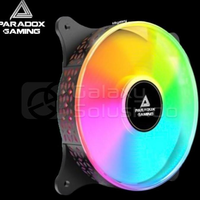 Paradox HYPERSONIC 120 Black Rainbow LED Gaming Fan Case - Hitam