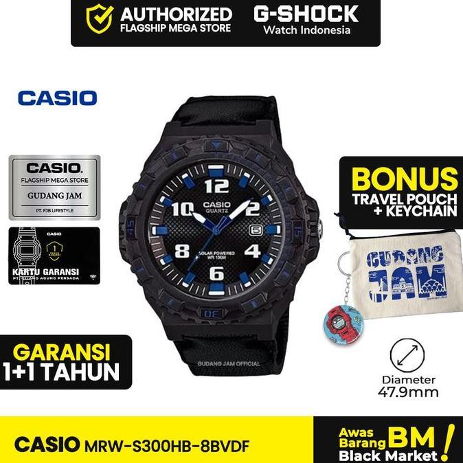 Casio General MRW-S300HB-8BVDF | Jam Tangan Pria Cowok | Analog | Anti Air | Original | Casio Watche
