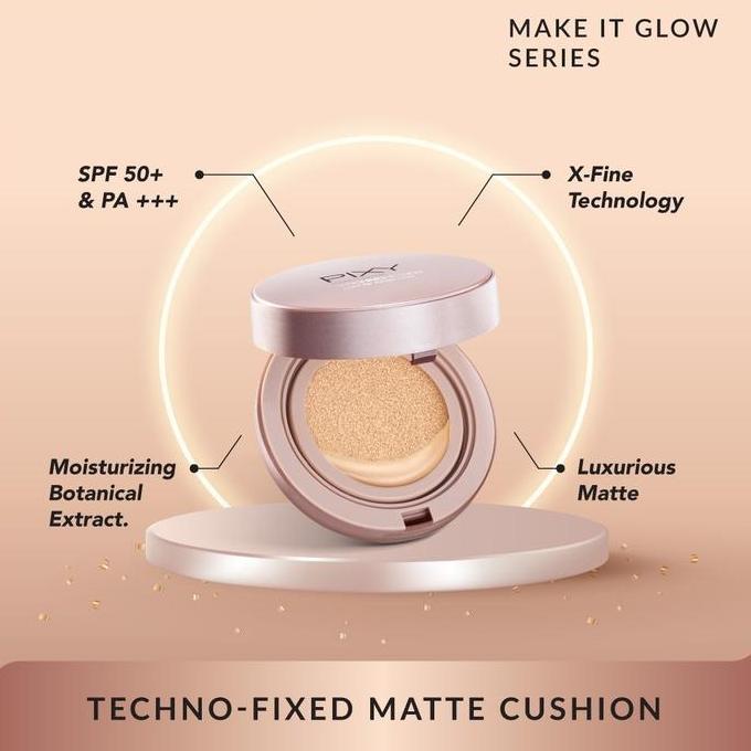 New Pixy Make It Glow Techno Fixed Matte Cushion | Foundation Cair / Foundation