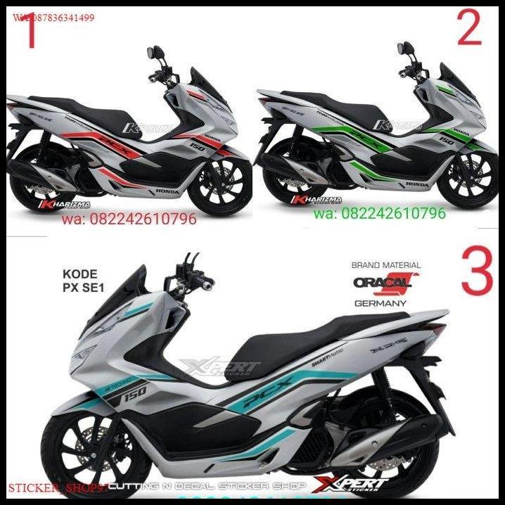GRATIS ONGKIR STICKER MOTOR PCX PUTIH - STRIPING CUTTING STICKER HONDA PCX X01 