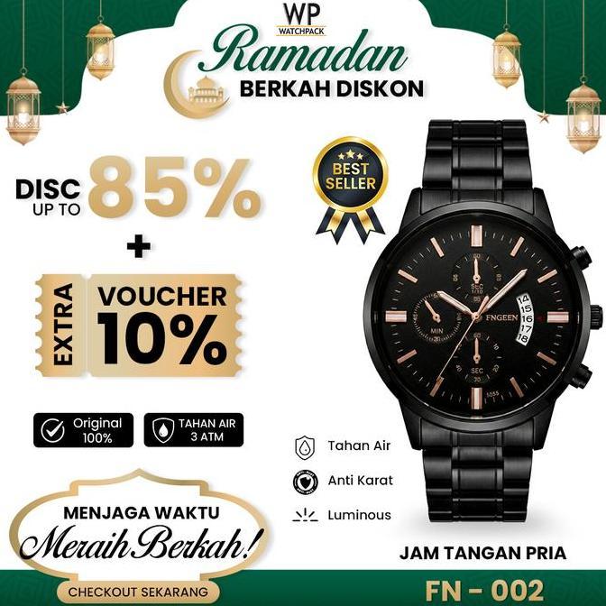 WATCHPACK FN-002  | Jam Tangan Pria Asli Tahan Air Kronograf Aksesoris Arloji Watches Cowok