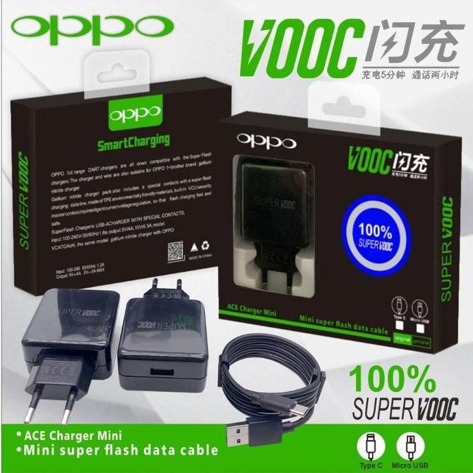 CHARGER OPPO F11 PRO BLACK VOOC ORIGINAL