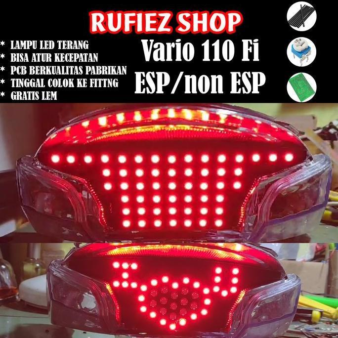 Promo Custom lampu stoplamp running vario 110 Fi Esp / Non Esp Diskon