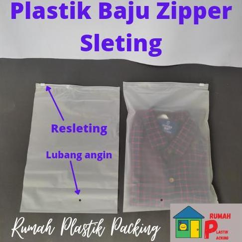 plastik zipper bag 30x40 / plastik zipper baju / zipper storage bag