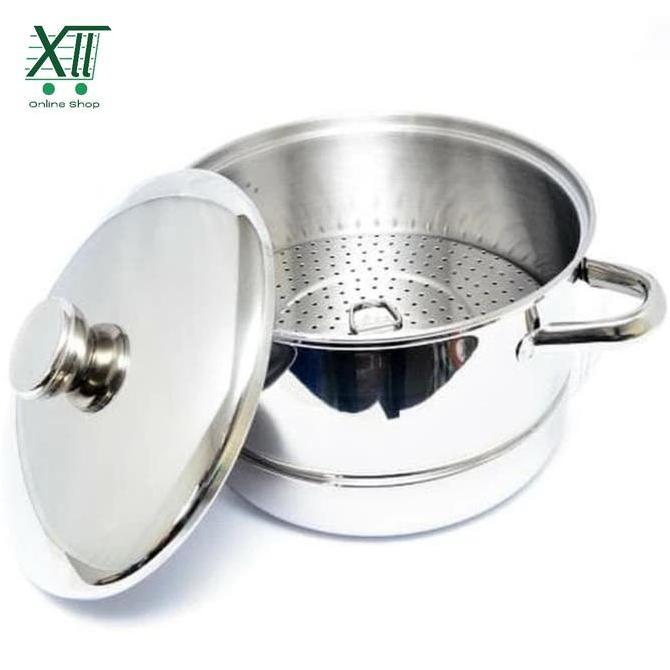 BEBAS ONGKIR - BIMA PRIMA STEAMER 22 Cm Panci Kukusan Langseng Full Stainless Steel