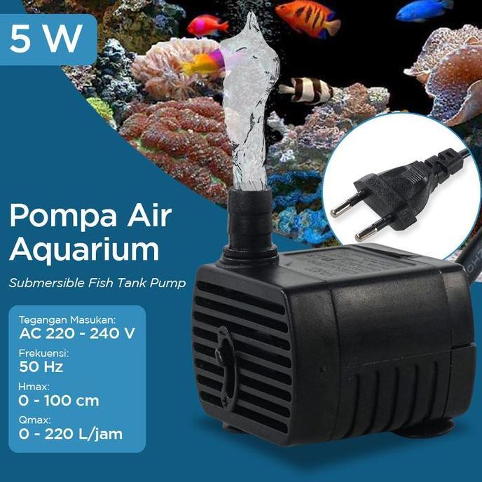 Pompa Air Celup Aquarium Submersible Mini Pump Fish Tank AC 220 - 240V