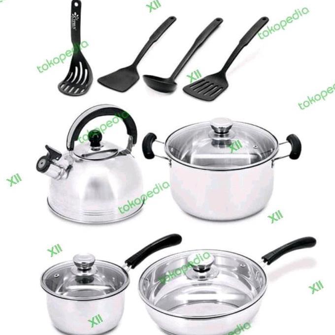 TERMURAH - CYPRUS SUNDAY Stainless Cookware Set ~ Paket Panci Serbaguna