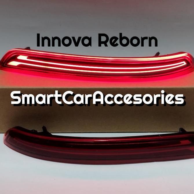 LAMPU REFLEKTOR BUMPER BEMPER BELAKANG LED INNOVA REBORN RUNNING MERAH SMOKE