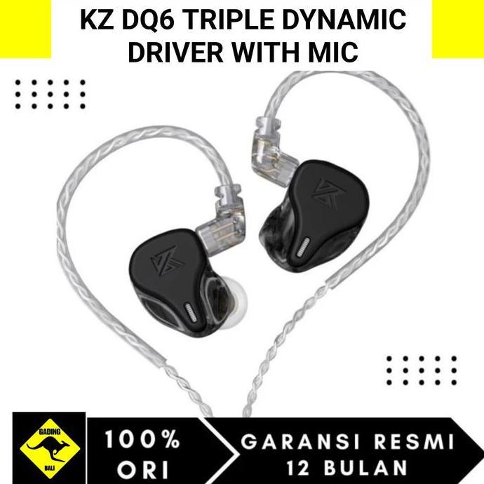 KZ DQ6 TRIPLE DYNAMIC DRIVERS EARPHONE IEM WITH MIC KNOWLEDGE ZENITH
