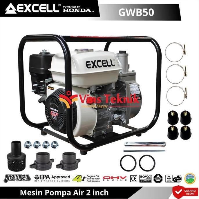 HONDA  EXCELL GWB50 Mesin Pompa Air Bensin 2 inch Pompa irigasi Pompa Alkon HONDA GWB 50