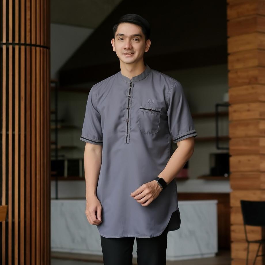 Murah Baju Koko Qurta Dewasa Muslim Gamis Pria Kurta Pakistan Lengan 3/4