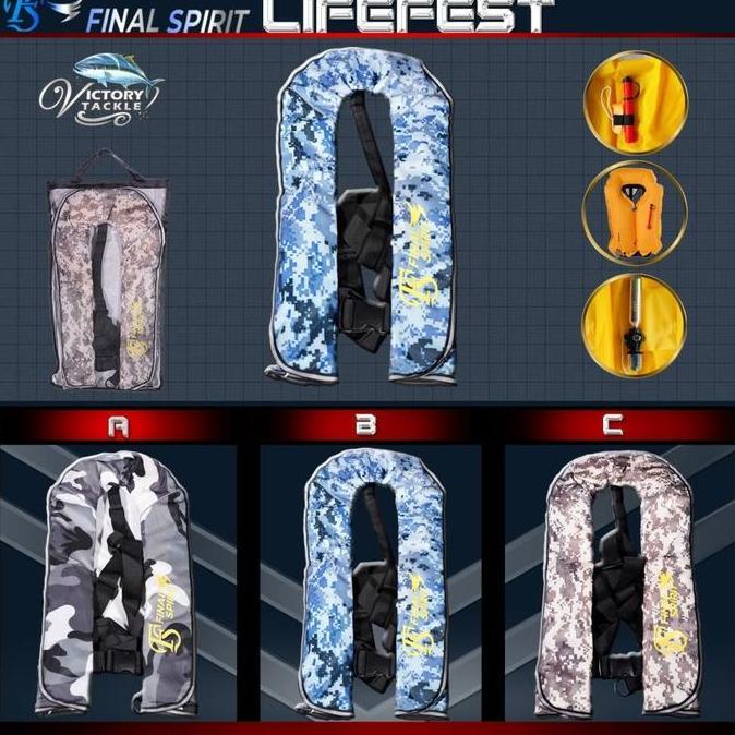 HARGA DISC - EXTRA BONUS | BAJU PANCING JAKET PELAMPUNG / FINAL SPIRIT LIFE VEST Firelock Fishing Ma
