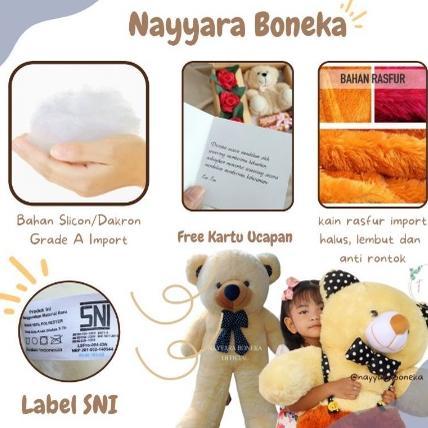 Terlaris Boneka Beruang Teddy Bear Size 1 Meter Real Picture