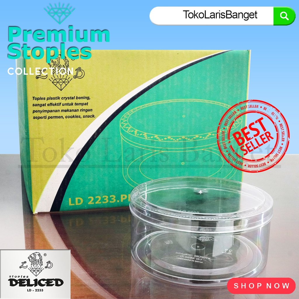 Toples Nastar Tempat Kue Nastar  Toples Kotak Bening 500 Gram