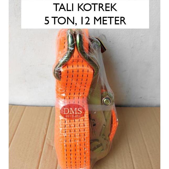 Ready Tali Kotrek Ratchet Ikat 12 Meter Beban 5 Ton