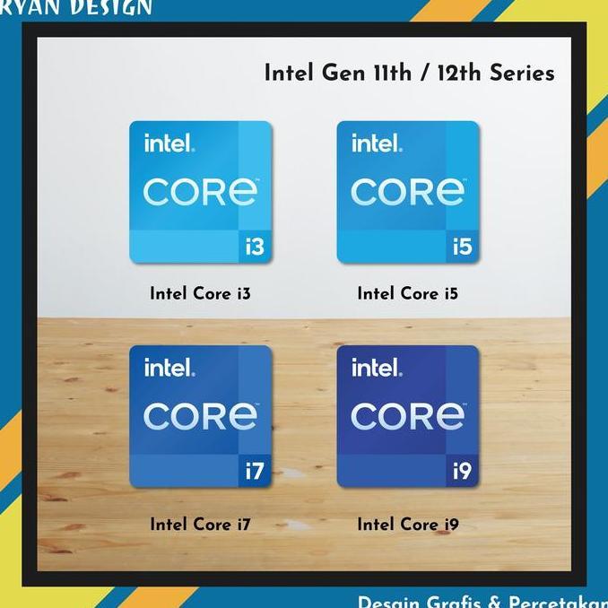 Sticker Logo Intel Core i3 i5 i7 Gen 11 Gen 12 Nvidia Geforce RTX GTX