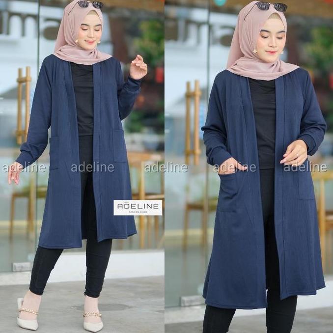 Azzahra Grosir - Celsia Mango Knit Cardigan Wanita Panjang Knit Rajut / 513-7091 Knitwear Kardigan O