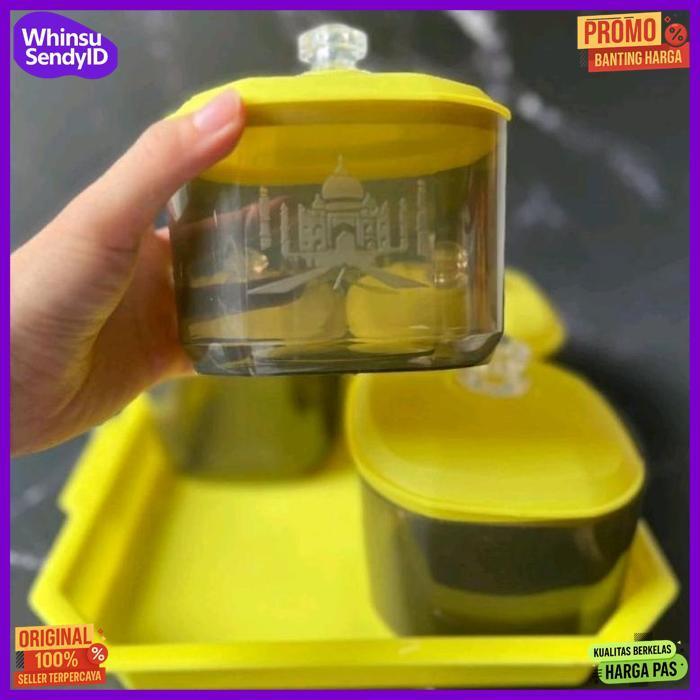 Best Seller Toples Set Isi 4 + Nampan Sks / Toples Lebaran / Toples