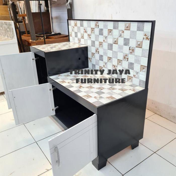 Meja Kompor Kayu Kitchen Set Bawah Lemari Dapur