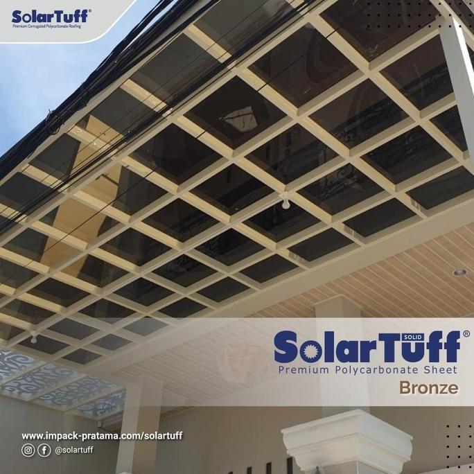 Kanopi Atap SOLARTUFF Solarflat Polycarbonate Solid 1.2mm / 3mm / 6mm YAN