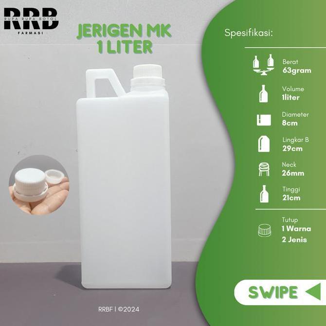 Jerigen HDPE 1 Liter Segel Jerigen 1 liter , jerigen 1 liter laundry