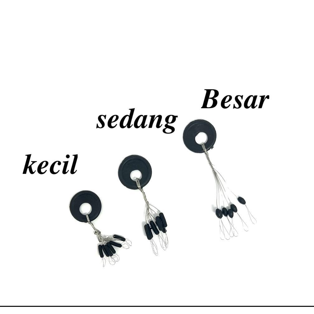Relya - Stopper Pancing Perbungkus Isi 10  Warna Hitam Ukuran Kecil Sedang Besar - Racun Shopee