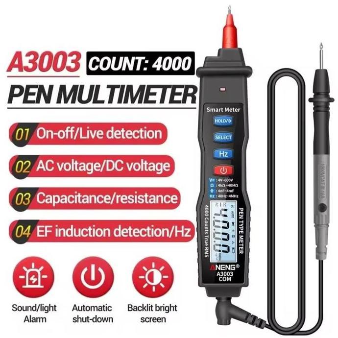 Murah Aneng Smart Multimeter Digital Test Pen Non Kontak Tespen Induksi Cek Kabel Putus Arus Stop Ko