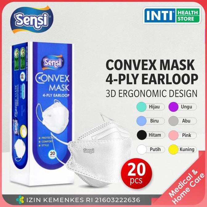 Sensi | Convex Mask 4 Ply | Masker Earloop 4 Ply | Masker Sensi