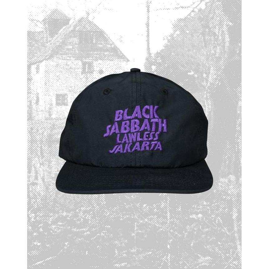 BLACK SABBATH X LAWLESS JAKARTA - MASTER OF REALITY LOGO TYPE 6 PANEL CAP - BLACK