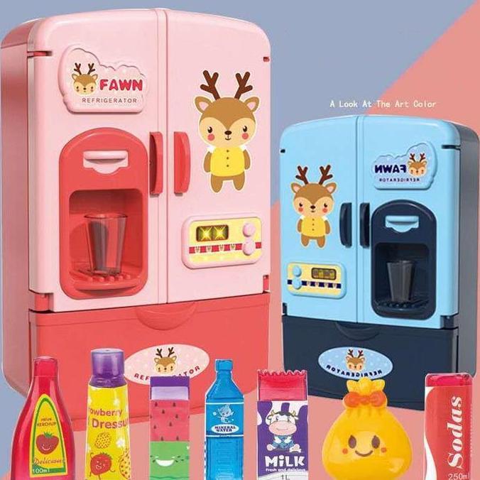 Mainan Kulkas Mini Bermain Rumah Mainan Kulkas Simulasi Mainan Edukasi Anak Garansi