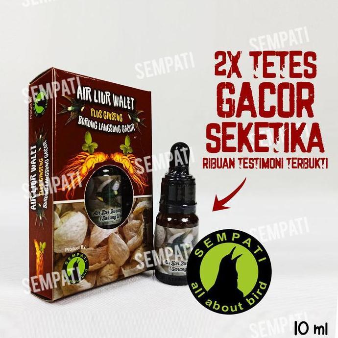 Kicaudor- Sempati Air Liur Walet Burung Gacor Seketika Sempati Vitamin Burung Meningkatkan Stamina L