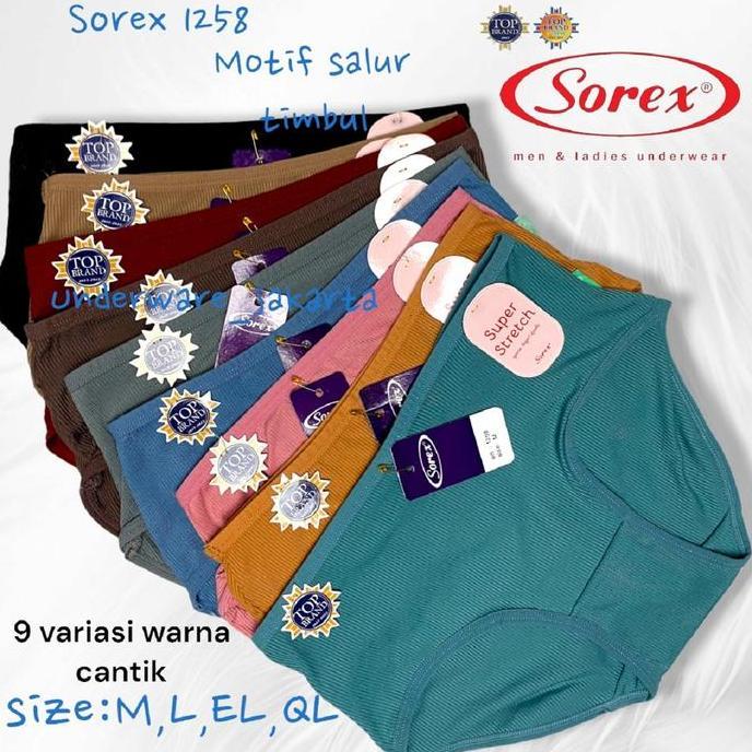Wkwkwk- Cd Wanita Sorex 1258 Midi | Bahan Stretch Motif Salur Nyaman 9 Warna