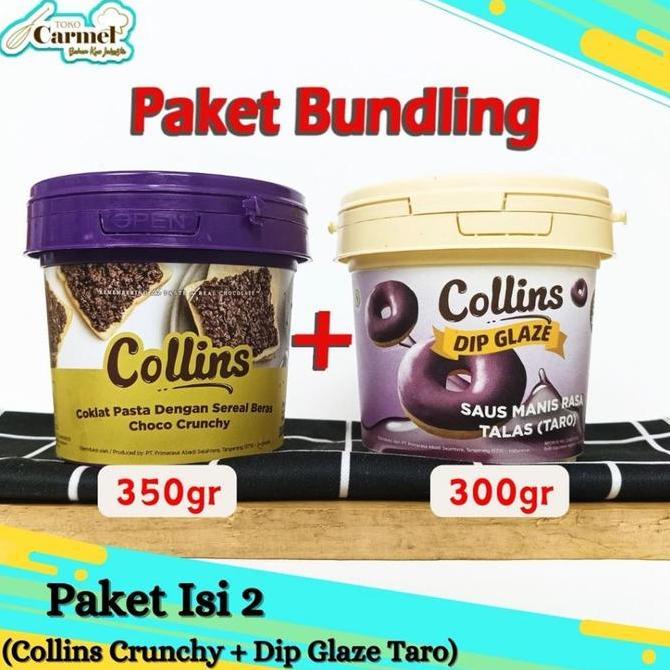 JAKARTA - (PAKET ISI 2) Choco Crunchy 350gr & Collins Glaze 300gr Selai Collins Coklat Crunchy Choco