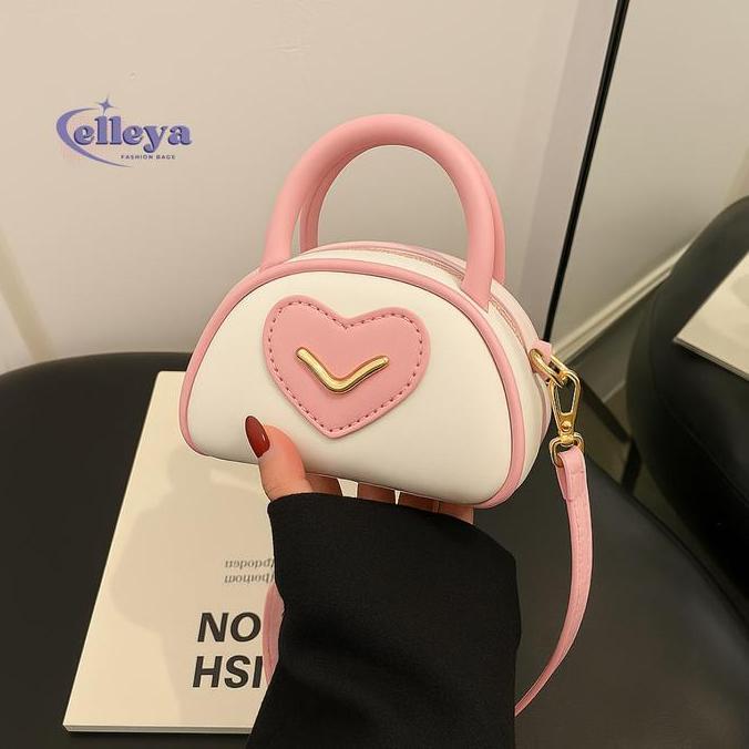Bags- Miniatur Tas Mini Selempang Wanita Simpel Terbaru Pink Kombi Slingbag Wanita Handbag Desain Lo