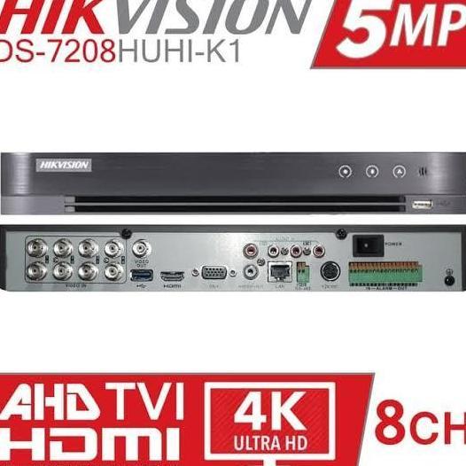DVR HIKVISION 8 CHANNEL 5MP 7208HUHI-K1/E
