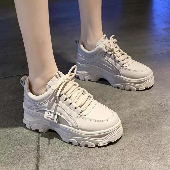 PREMIUM Sepatu Wanita Sneakers Putih Keren Casual Shoes Fashion Korea Sport Shoes S15 Kasual PREMIUM