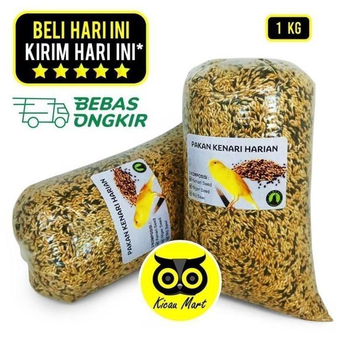 Kicaudor- Pakan Harian Kenari Sempati Mixseed Komplit Cnary Niger Seed Biji Sawi