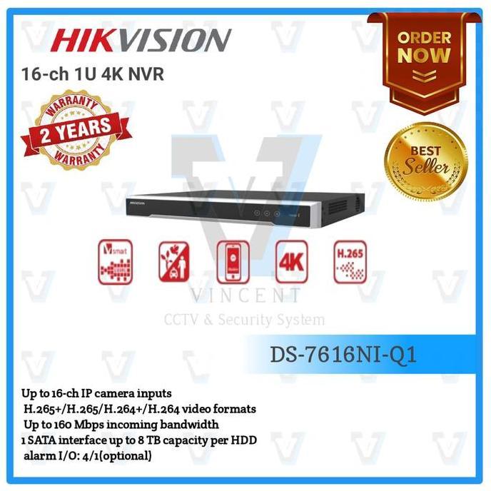 NVR HIKVISION 16 CH DS-7616NI-Q1