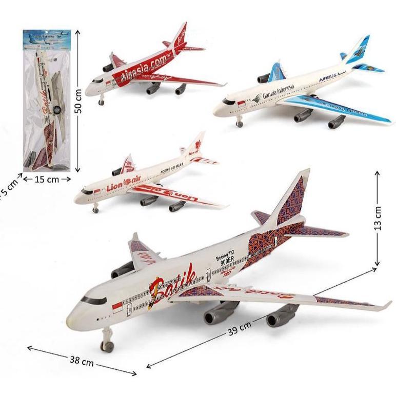 termurah mainan pesawat terbang garuda lion air batik air - pesawat pesawatan plastik mainan anak / 