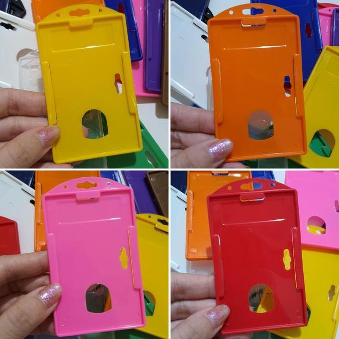 Wellply- Id Card Casing / Case / Holder / Frame / Name Tag Plastik Satu Sisi Kartu E-Toll E-Money At