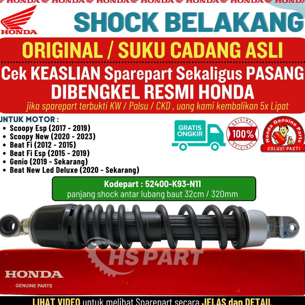 Shock Shockbreaker Belakang Scoopy Fi 2017 2018 2019 2020 2021 2022 2023 Original K93