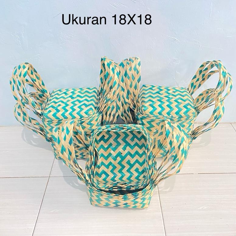 Besek Jinjing 18X18 Besek Warna Besek Hias Besek Hampers