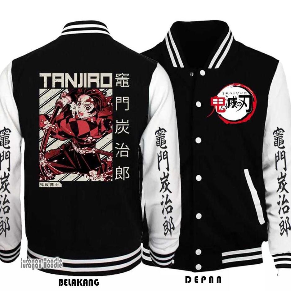 NEW ARRIVAL Jaket Sweater Varsity Tanjiro Jepang  / Jaket Sukajan Kucing Neko / Jaket Pria Wanita