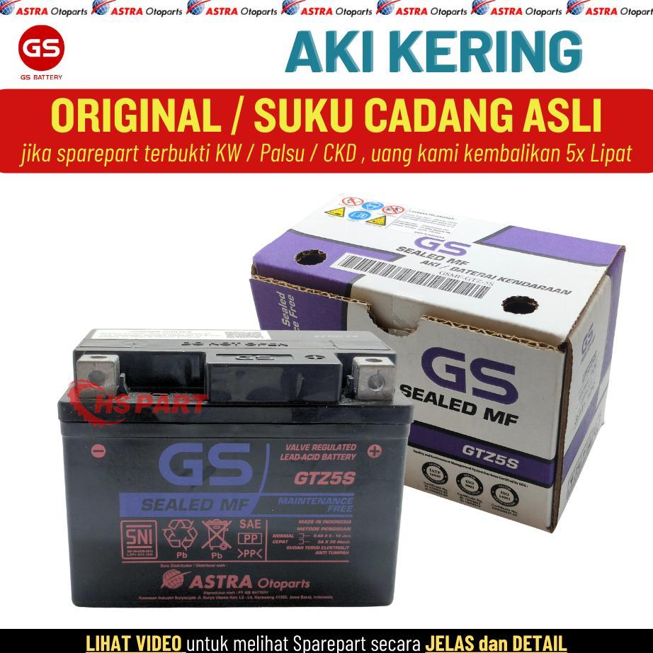 Aki Kering GTZ5S Vixion Old Lama New Xabre Jupiter MX New Byson Original GS Astra 100%