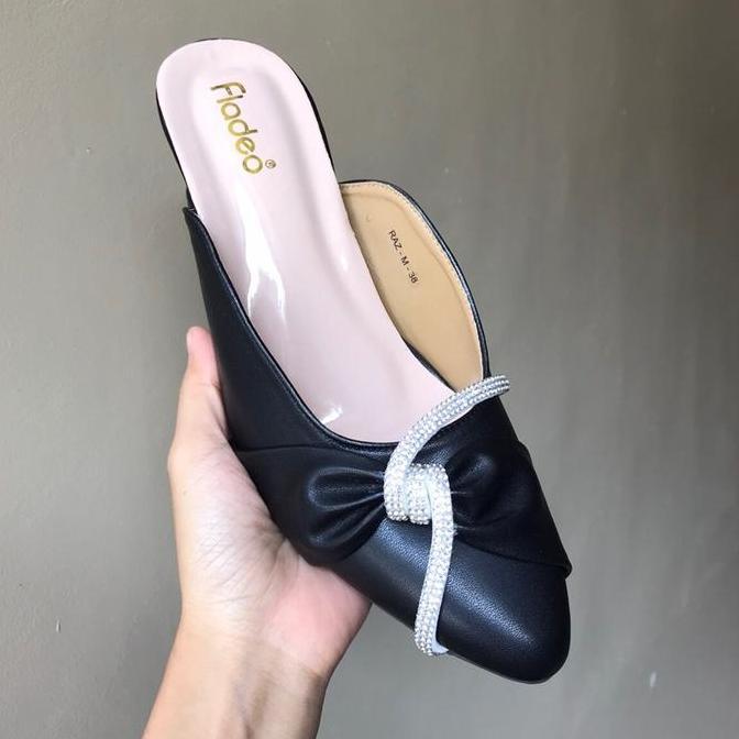 Sandal Pesta Wanita Fladeo PS Heels 5cm Mutiara Cantik Sandal Kondangan